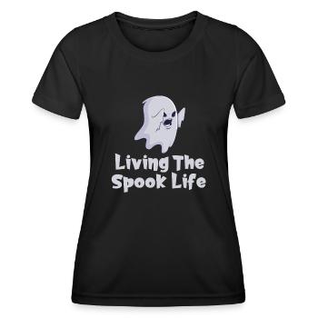 Vivre la vie fantôme Spook Life Appât - T-shirt sport Femme - noir - Devant - AI Model Female 172 light (172cm)