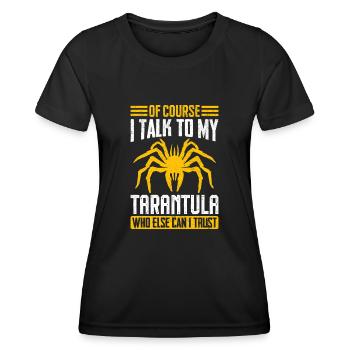 Tarentule Entomologie Arachnide Animaux exotiques Drôle - T-shirt sport Femme - noir - Devant - AI Model Female 172 light (172cm)