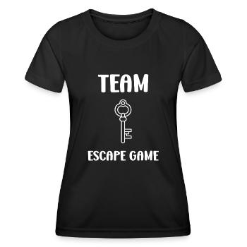 Fluchtspiel - Frauen Funktions-T-Shirt - Schwarz - Vorne - AI Model Female 172 light (172cm)
