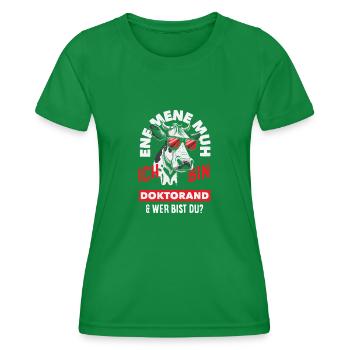 Ich Bin Doktorand Und Wer Bist Du - Frauen Funktions-T-Shirt - Kelly Green - Vorne - AI Model Female 172 dark (172cm)