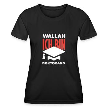 Ich Bin Doktorand Abschluss - Frauen Funktions-T-Shirt - Schwarz - Vorne - AI Model Female 172 light (172cm)