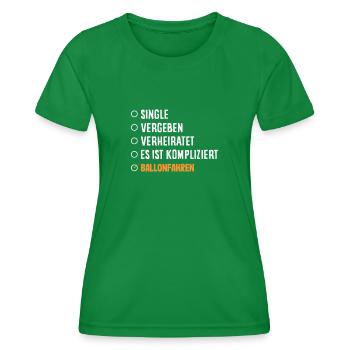 Ballonfahren Single Vergeben Verheiratet - Frauen Funktions-T-Shirt - Kelly Green - Vorne - AI Model Female 172 dark (172cm)