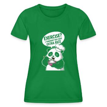 Panda Bear a dit Riz supplémentaire - T-shirt sport Femme - vert - Devant - AI Model Female 172 dark (172cm)