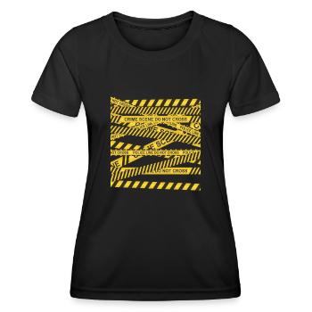 scène de crime ne se croisent pas Conception pour un policier - T-shirt sport Femme - noir - Devant - AI Model Female 172 light (172cm)