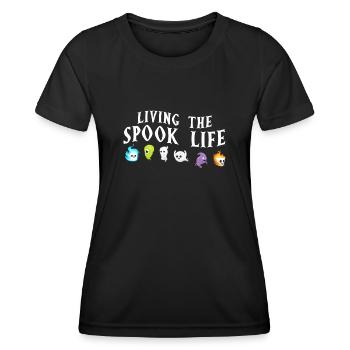 Vivre la vie fantôme Spook Life Appât - T-shirt sport Femme - noir - Devant - AI Model Female 172 light (172cm)