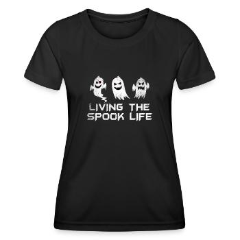 Vivre la vie fantôme Spook Life Appât - T-shirt sport Femme - noir - Devant - AI Model Female 172 light (172cm)