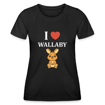 wallaby - Women's Functional T-Shirt - black - Front - AI Model Female 172 light (172cm)