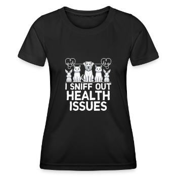 I Sniff Out Health Issues Verterinarian Animal - Women's Functional T-Shirt - black - Front - AI Model Female 172 light (172cm)