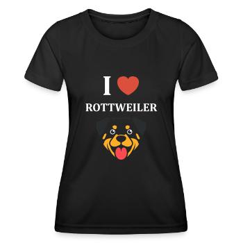 rottweiler - T-shirt sport Femme - noir - Devant - AI Model Female 172 light (172cm)
