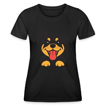rottweiler - T-shirt sport Femme - noir - Devant - AI Model Female 172 light (172cm)