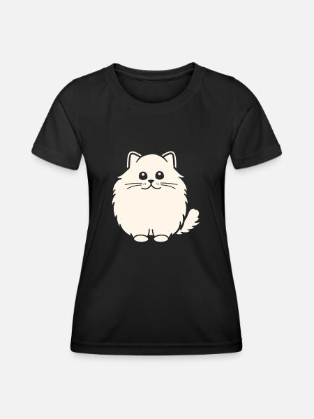Chat persan - T-shirt sport Femme - noir