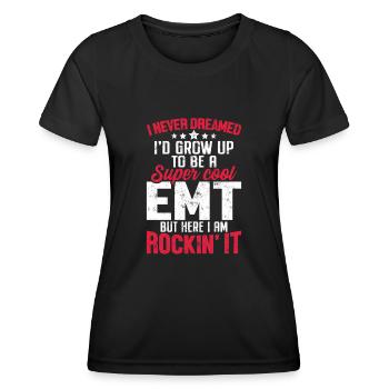 Lustiger Rettungssanitäter Gesundheitswesen - Frauen Funktions-T-Shirt - Schwarz - Vorne - AI Model Female 172 light (172cm)