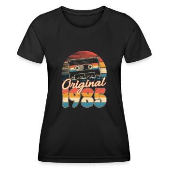 40. Geburtstag 40 Jahre Jahrgang 1985 Mann Frau - Frauen Funktions-T-Shirt - Schwarz - Vorne - AI Model Female 172 light (172cm)