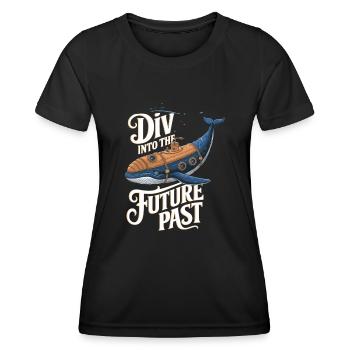 Dive Into The Future Past Design - Frauen Funktions-T-Shirt - Schwarz - Vorne - AI Model Female 172 light (172cm)