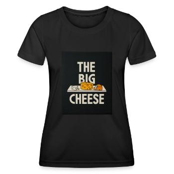 The Big Cheese Humor Design - Frauen Funktions-T-Shirt - Schwarz - Vorne - AI Model Female 172 light (172cm)