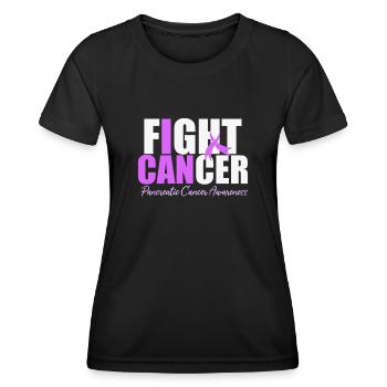 Fight Cancer Pancreatic Cancer Exocrine Tumor - Women's Functional T-Shirt - black - Front - AI Model Female 172 light (172cm)