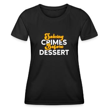 Murder Mystery Dinner Fun Night - T-shirt sport Femme - noir - Devant - AI Model Female 172 light (172cm)