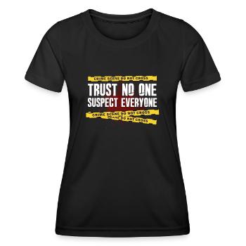 Krimi-Dinner-Spaß-Nacht - Frauen Funktions-T-Shirt - Schwarz - Vorne - AI Model Female 172 light (172cm)