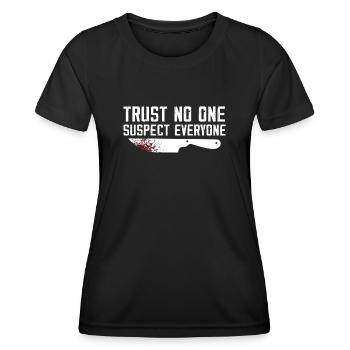 Krimi-Dinner-Spaß-Nacht - Frauen Funktions-T-Shirt - Schwarz - Vorne - AI Model Female 172 light (172cm)