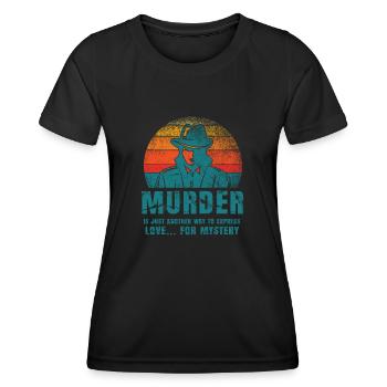 Krimi-Dinner-Spaß-Nacht - Frauen Funktions-T-Shirt - Schwarz - Vorne - AI Model Female 172 light (172cm)