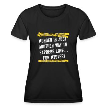 Murder Mystery Dinner Fun Night - T-shirt sport Femme - noir - Devant - AI Model Female 172 light (172cm)