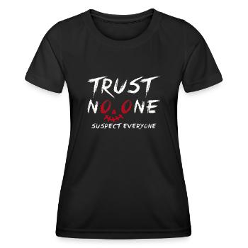Krimi-Dinner-Spaß-Nacht - Frauen Funktions-T-Shirt - Schwarz - Vorne - AI Model Female 172 light (172cm)