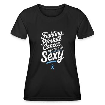 Fight against prostate cancer - Women's Functional T-Shirt - black - Front - AI Model Female 172 light (172cm)