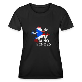 Taíno spiegelt den Stolz seiner karibischen Abstammung wider - Frauen Funktions-T-Shirt - Schwarz - Vorne - AI Model Female 172 light (172cm)