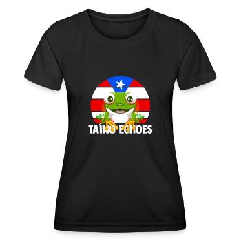 Taíno Echoes Caribbean Ancestry Pride - Women's Functional T-Shirt - black - Front - AI Model Female 172 light (172cm)