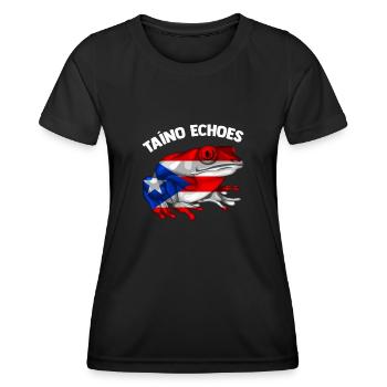 Taíno Echoes Caribbean Ancestry Pride - Women's Functional T-Shirt - black - Front - AI Model Female 172 light (172cm)
