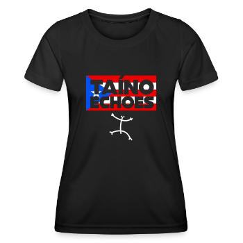 Taíno Echoes Caribbean Ancestry Pride - Women's Functional T-Shirt - black - Front - AI Model Female 172 light (172cm)