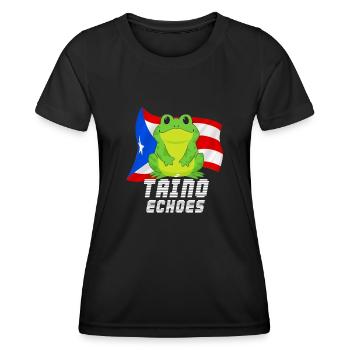 Taíno Echoes Caribbean Ancestry Pride - Women's Functional T-Shirt - black - Front - AI Model Female 172 light (172cm)