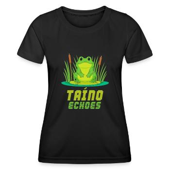 Taíno Echoes Caribbean Ancestry Pride - Women's Functional T-Shirt - black - Front - AI Model Female 172 light (172cm)