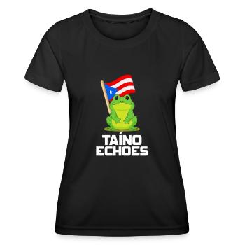 Taíno Echoes Caribbean Ancestry Pride - Women's Functional T-Shirt - black - Front - AI Model Female 172 light (172cm)