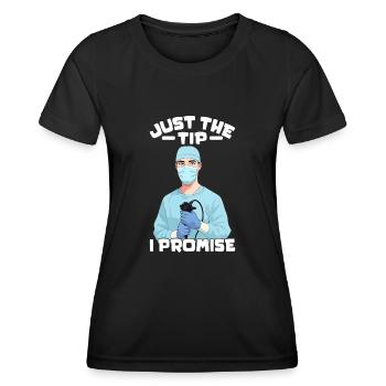 Nur der Tipp, den ich verspreche Lustige Endoskopie Gesundheitswesen - Frauen Funktions-T-Shirt - Schwarz - Vorne - AI Model Female 172 light (172cm)