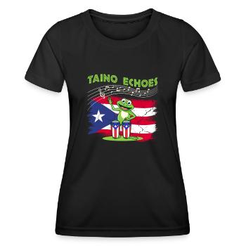 Taíno Echoes Caribbean Ancestry Pride - Women's Functional T-Shirt - black - Front - AI Model Female 172 light (172cm)
