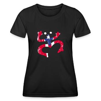 Taíno Echoes Caribbean Ancestry Pride - Women's Functional T-Shirt - black - Front - AI Model Female 172 light (172cm)
