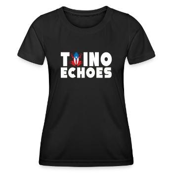 Taíno spiegelt den Stolz seiner karibischen Abstammung wider - Frauen Funktions-T-Shirt - Schwarz - Vorne - AI Model Female 172 light (172cm)