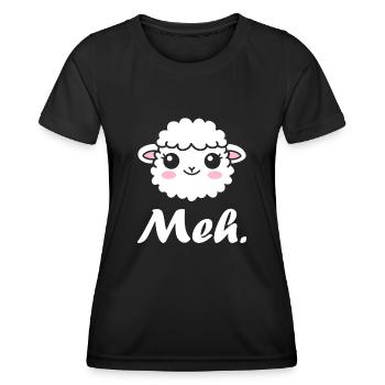 sheep - Women's Functional T-Shirt - black - Front - AI Model Female 172 light (172cm)
