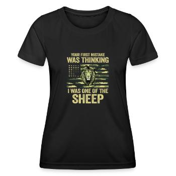 Dein erster Fehler war, zu denken, ich wäre - Frauen Funktions-T-Shirt - Schwarz - Vorne - AI Model Female 172 light (172cm)