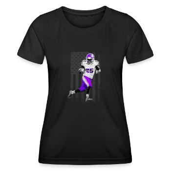 Lineman Parce que les quarterbacks ont besoin de héros - T-shirt sport Femme - noir - Devant - AI Model Female 172 light (172cm)