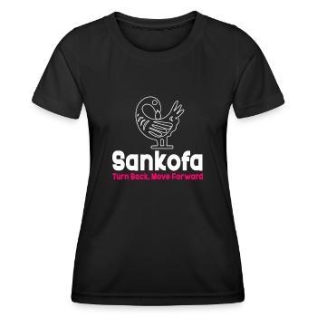 Sankofa Symbol Adinkra Ghana Black - Women's Functional T-Shirt - black - Front - AI Model Female 172 light (172cm)