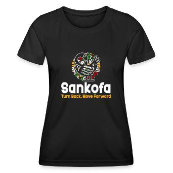 Sankofa Symbol Adinkra Ghana Black - Women's Functional T-Shirt - black - Front - AI Model Female 172 light (172cm)