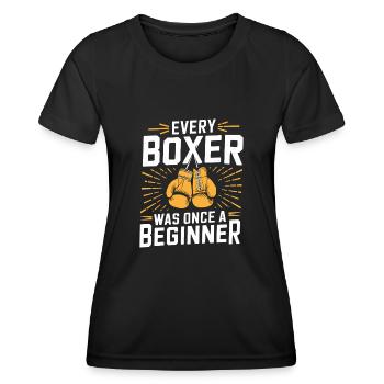 Chaque boxeur était autrefois un boxeur débutant Sports - T-shirt sport Femme - noir - Devant - AI Model Female 172 light (172cm)