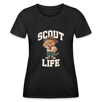Scout Guide Scout Camping - Women's Functional T-Shirt - black - Front - AI Model Female 172 light (172cm)
