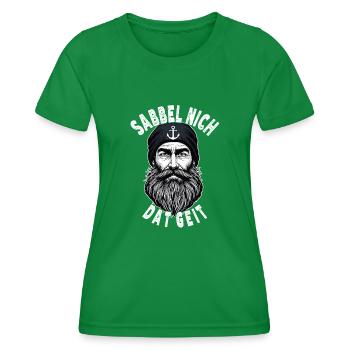 Frison orientale marin de la mer du Nord Sabbel nich dat geit - T-shirt sport Femme - vert - Devant - AI Model Female 172 dark (172cm)