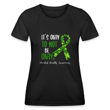 Promotion de la santé mentale Santé mentale - T-shirt sport Femme - noir - Devant - AI Model Female 172 light (172cm)