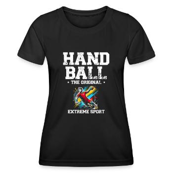 Handball The Original Extreme Sport Handball - Women's Functional T-Shirt - black - Front - AI Model Female 172 light (172cm)