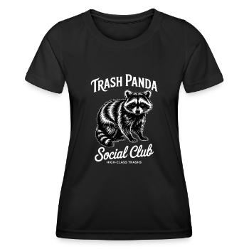 Waschbär - Frauen Funktions-T-Shirt - Schwarz - Vorne - AI Model Female 172 light (172cm)