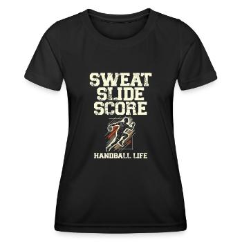 Sweat Slide Score Handball Life Handball Sports - T-shirt sport Femme - noir - Devant - AI Model Female 172 light (172cm)